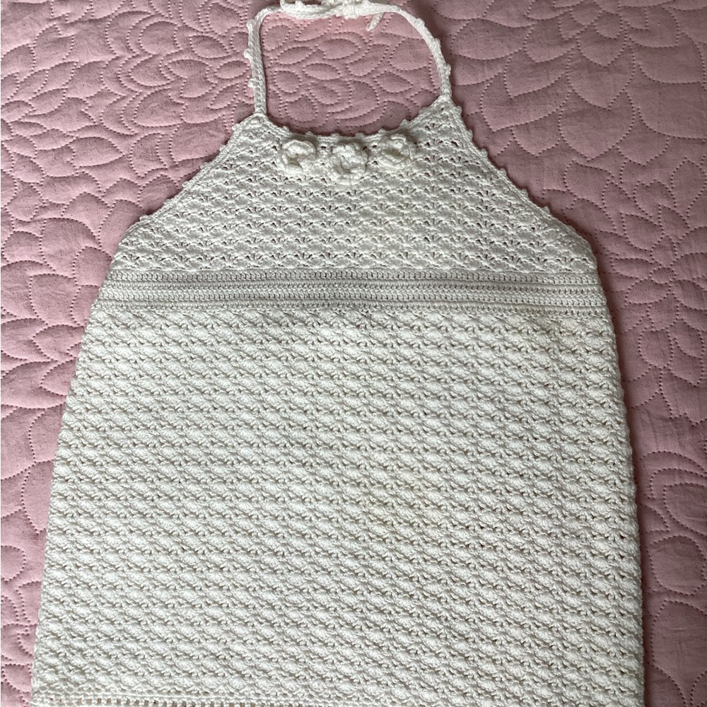 Janie and Jack Girls sz 6 Hand knit halter top. New with tags.